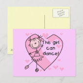 Dit meisje kan T-shirts en geschenken dansen Briefkaart (Voorkant / Achterkant)