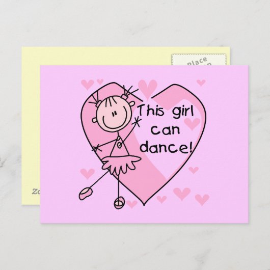Dit meisje kan T-shirts en geschenken dansen Briefkaart (Voorkant / Achterkant)