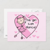 Dit meisje kan T-shirts en geschenken dansen Briefkaart (Voorkant / Achterkant)