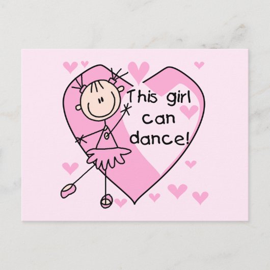 Dit meisje kan T-shirts en geschenken dansen Briefkaart (Voorkant)