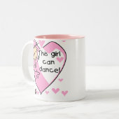Dit meisje kan T-shirts en geschenken dansen Tweekleurige Koffiemok (Voorkant links)