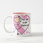 Dit meisje kan T-shirts en geschenken dansen Tweekleurige Koffiemok (Links)