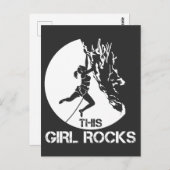 Dit meisje klimt met Boulder Carabiner kliber Briefkaart (Voorkant / Achterkant)