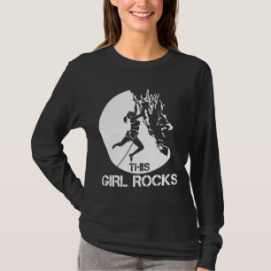 Dit meisje klimt met Boulder Carabiner kliber T-shirt