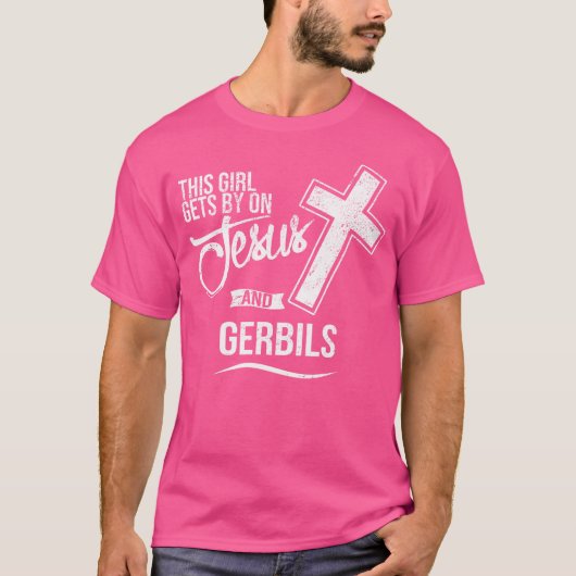 Dit meisje komt langs op Jezus en Gerbils Religiou T-shirt (Voorkant)