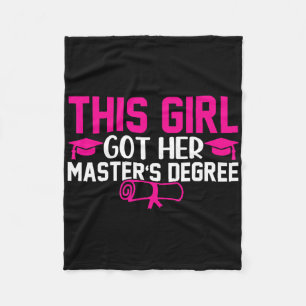 Dit meisje kreeg haar master Afstuderen Master Fleece Deken