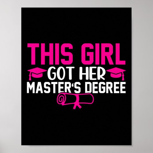Dit meisje kreeg haar master Afstuderen Master Poster (Voorkant)