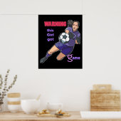 Dit meisje kreeg Poster van het spel (voetbal) (Keuken)