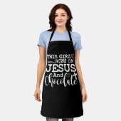 Dit meisje loopt op Jesus and Chocolate Christelij Schort (Gedragen)