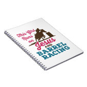 Dit meisje loopt op Jezus en Barrel Racing Notitieboek (Rechterzijde)