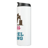 Dit meisje loopt op Jezus en Barrel Racing Thermosbeker (Geroteerd rechts)