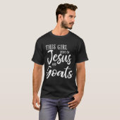 Dit meisje loopt op Jezus en geiten Christelijk ca T-shirt (Voorkant volledig)
