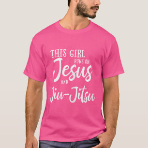 Dit meisje loopt op Jezus en Jiu Jitsu Shirt Chris