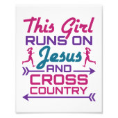 Dit meisje loopt op Jezus en Land. Foto Afdruk (Voorkant)