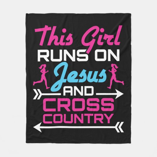 Dit meisje loopt op Jezus en landscheerbeurt. Fleece Deken (Voorkant)