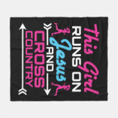 Dit meisje loopt op Jezus en landscheerbeurt. Fleece Deken (Voorkant (Horizontaal))