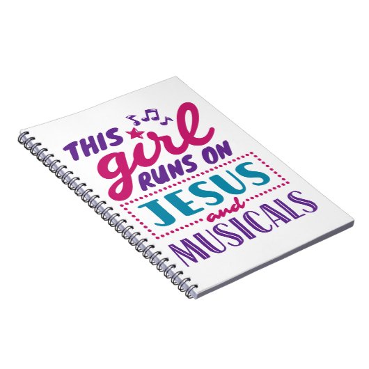 Dit meisje loopt op Jezus en Musicals Notitieboek (Rechterzijde)