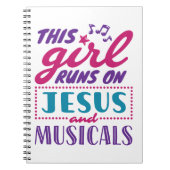 Dit meisje loopt op Jezus en Musicals Notitieboek (Voorkant)
