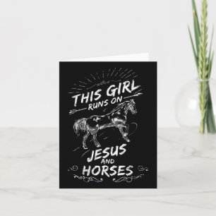 Dit meisje loopt op Jezus en paarden Kaart