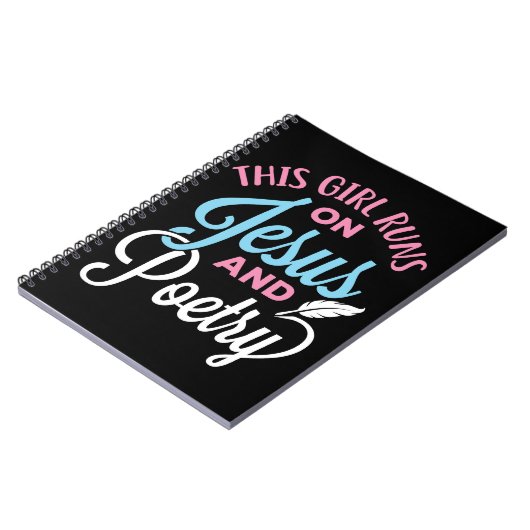 Dit meisje loopt op Jezus en poëzie Notitieboek (Linkerzijde)