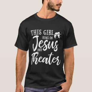 Dit meisje loopt op Jezus en Theater Christelijke  T-shirt