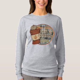 Dit meisje loopt op pompoenkruid t-shirt