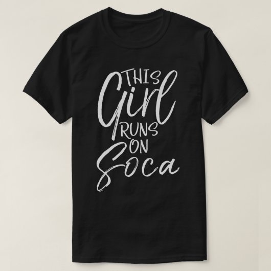 Dit meisje loopt op Soca Fun ibbean Dance T-shirt (Design voorkant)