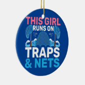 Dit meisje loopt op Traps Nets Marine Biology Keramisch Ornament (Rechts)