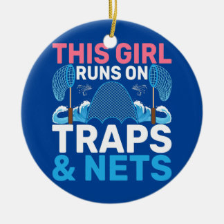 Dit meisje loopt op Traps Nets Marine Biology Keramisch Ornament