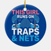 Dit meisje loopt op Traps Nets Marine Biology Keramisch Ornament (Achterkant)