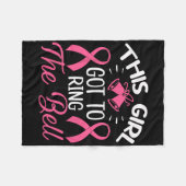 Dit meisje moet de bell Chemo Afstudeerder Breast  Fleece Deken (Voorkant (Horizontaal))