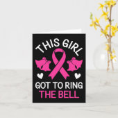 Dit meisje moet de Bell Chemo Afstudeerder Breast Kaart (Gele Bloem)