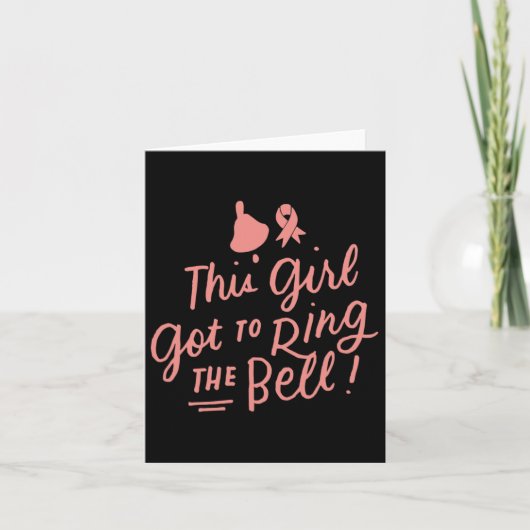 Dit meisje moet de bell Chemo Afstudeerder Breast  Kaart (Voorkant)