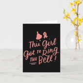 Dit meisje moet de bell Chemo Afstudeerder Breast  Kaart (Gele Bloem)