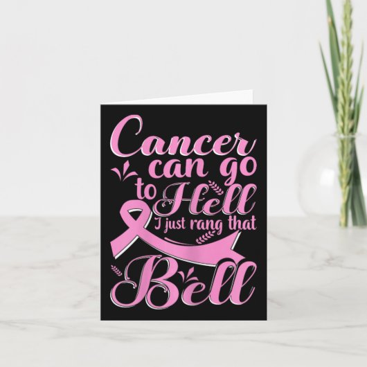 Dit meisje moet de bell Chemo Afstudeerder Breast  Kaart (Voorkant)