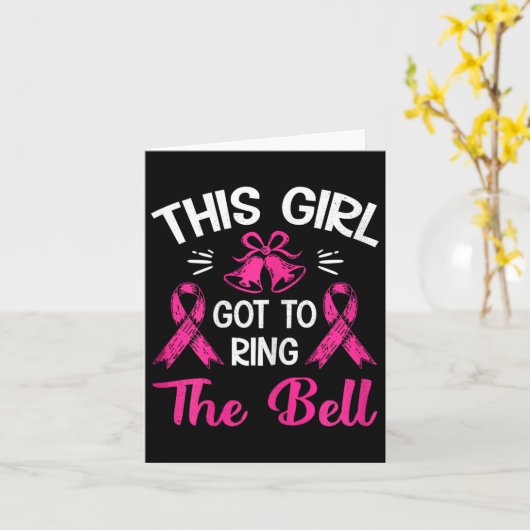 Dit meisje moet de bell Chemo Afstudeerder Breast Kaart (Gele Bloem)