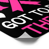 Dit meisje moet de Bell Chemo Afstudeerder Breast Poster (Hoek)