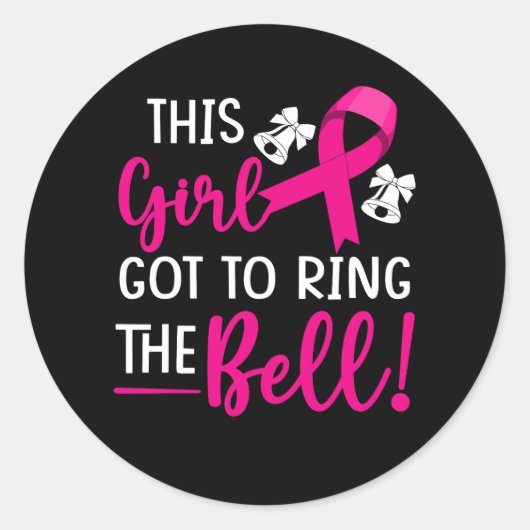 Dit meisje moet de Bell Chemo Afstudeerder Breast  Ronde Sticker (Voorkant)