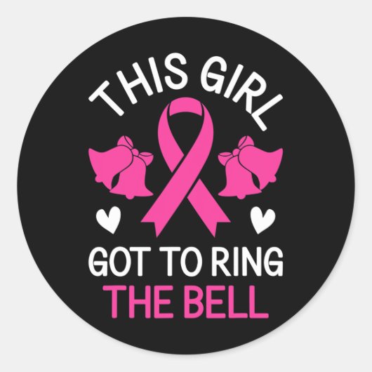 Dit meisje moet de Bell Chemo Afstudeerder Breast  Ronde Sticker (Voorkant)