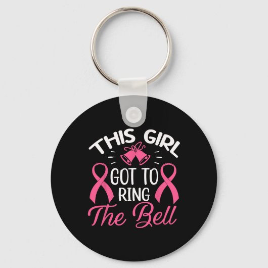 Dit meisje moet de bell Chemo Afstudeerder Breast Sleutelhanger (Voorkant)