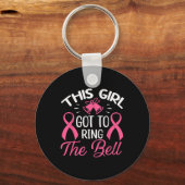 Dit meisje moet de bell Chemo Afstudeerder Breast Sleutelhanger (Voorkant)