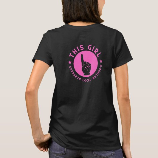 Dit meisje ondersteunt lokale auteurs t-shirt (Achterkant)