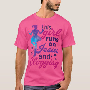 Dit meisje rent op Jesus en verstopt klompen Schat T-shirt