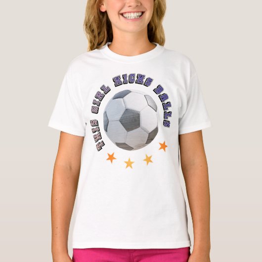 Dit meisje schopt ballen t-shirt (Voorkant)