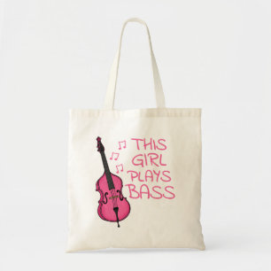 Dit meisje speelt bas, Vrouw contrabassist Tote Bag