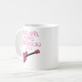 Dit meisje speelt mandoline, Vrouw mandolinist Koffiemok (Voorkant links)