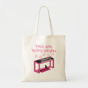 Dit meisje speelt orgel Vrouw jazzorganist Tote Bag
