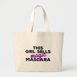 Dit meisje verkoopt Magic Mascara Grote Tote Bag