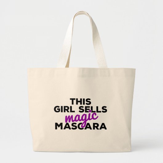 Dit meisje verkoopt Magic Mascara Grote Tote Bag (Voorkant)
