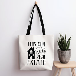 Dit meisje verkoopt onroerend goed Canvas tas